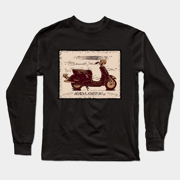 Retro Vintage Scooter Long Sleeve T-Shirt by YTdesign